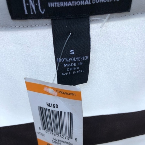 INC International Concepts small off white cold shoulder with brown Straps - Picture 3 of 9